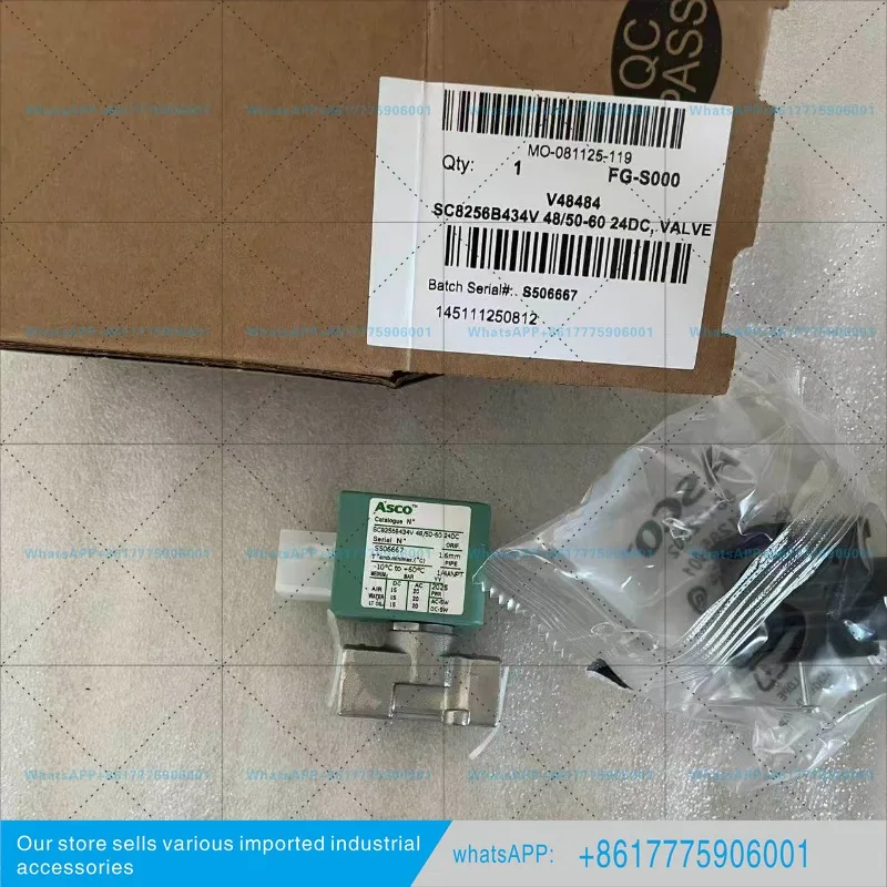 SC8256B434V 24DC, ASCO, Solenoid Valve, 1/4 'NPT Thread  Original