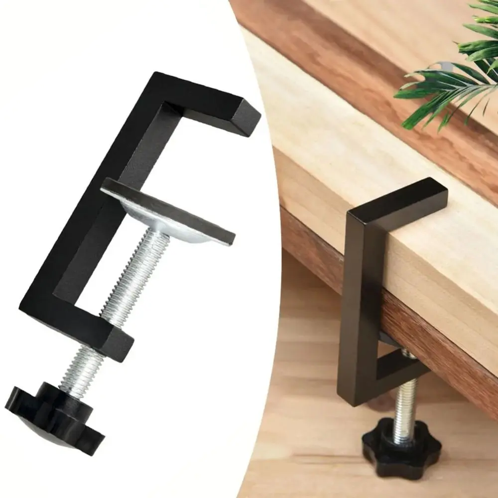 

4 Pcs C-Clamp Steel Fixing Clips Heavy Duty Wood Plastic Cutting Right Angle Fixing Clamps Drilling Metal Clamps