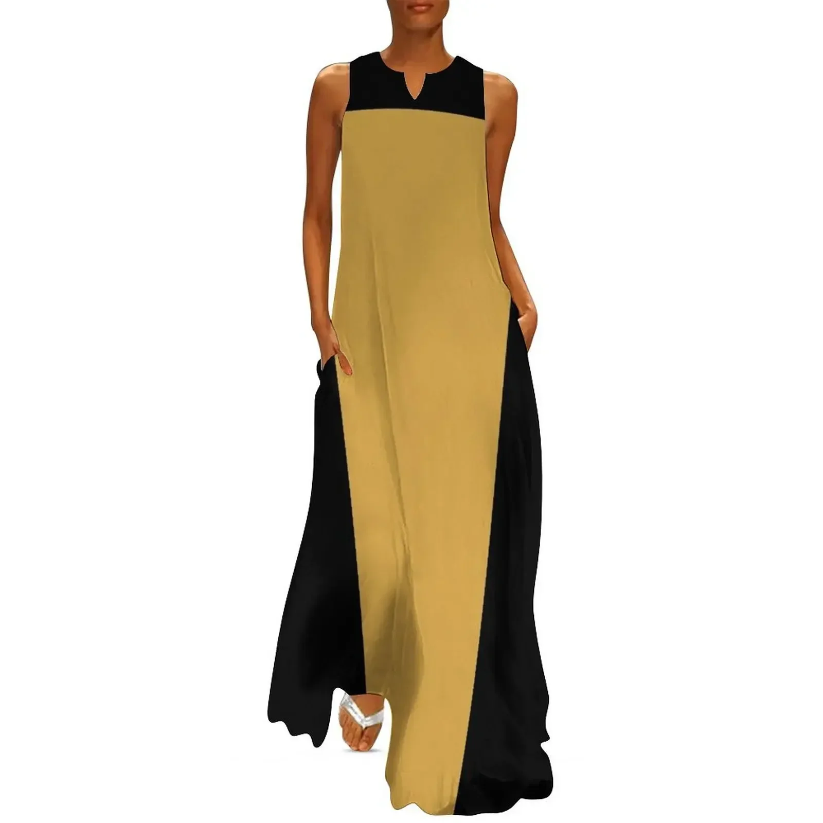 

TNG Uniform Skant Minidress Cosplay Engineering Yellow Gold Long Dress beach dress Long dress women evening