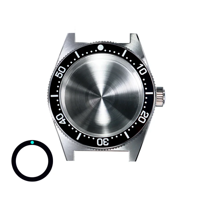 RIMALTI 40mm Watch Case Juse case Stainless Steel  Sapphire Glass AR Coatingfor  NH35 Arab 38*30.5mm Bezel Ceramic