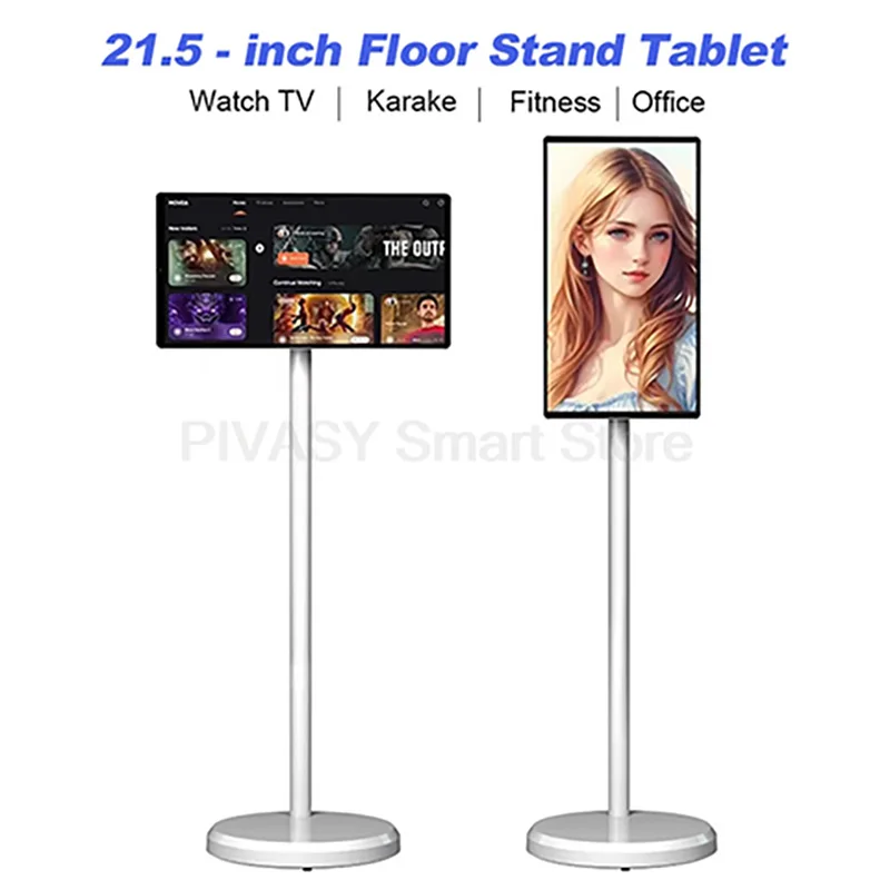 

21,5-дюймовый популярный уличный сенсорный экран в реальном времени Android 12, системный телевизор, 6000 мАч, питание от аккумулятора, 4 + 64 г, вращающийся подвижный смарт-телевизор для спортзала