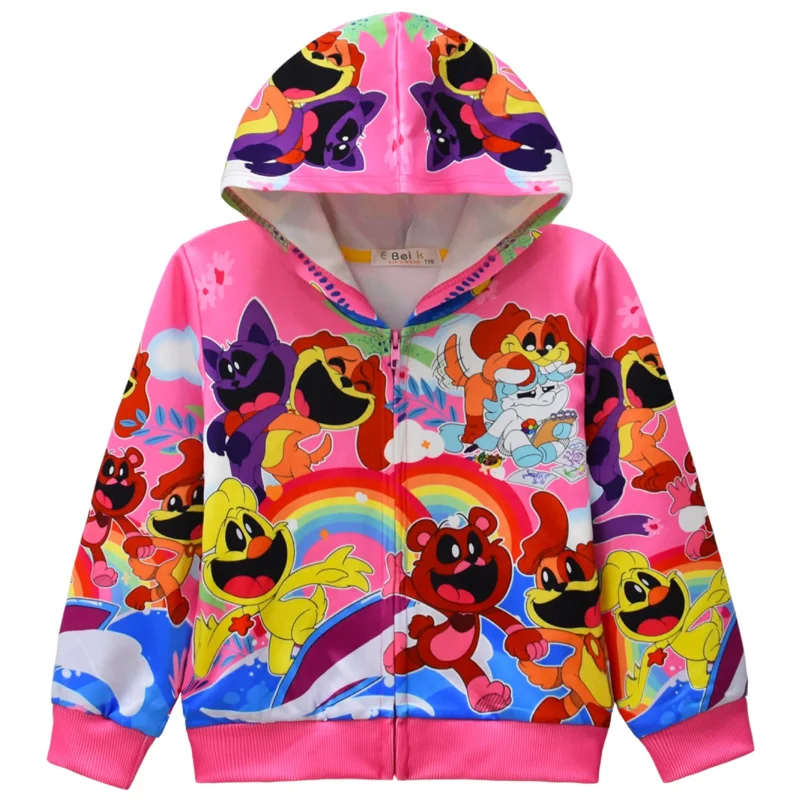 AIAI 2025Fashion Smilling Critters Catnap niños sudaderas con capucha de dibujos animados niños abrigos de manga larga ropa para niñas jerseys para niños sudadera