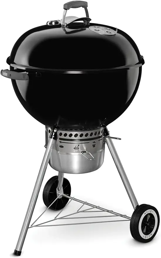 Weber-Grille de charbon de bois originale, 22 pouces, noir, bouilloire premium