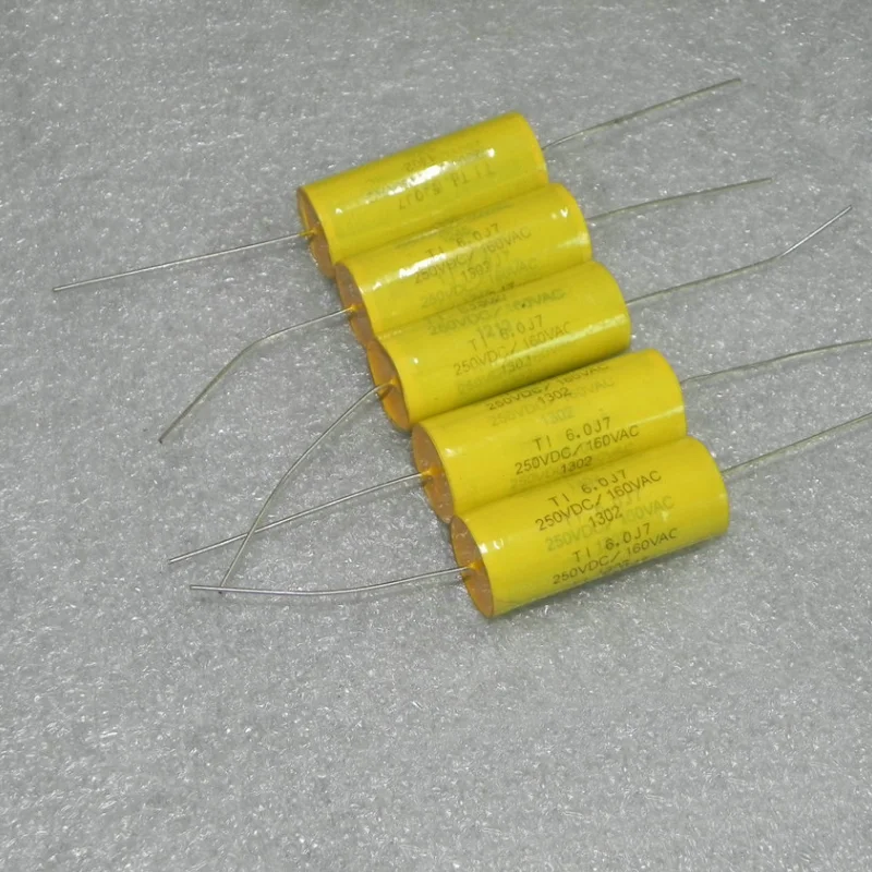 

5PCS TI 250V 6uf 250VDC 605J 6.0J 160vac metalized thin film frequency divider capacitor