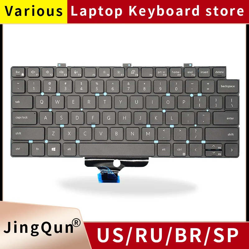 

Replacement SP/US/RU/IT Russian Spanish Laptop Keyboard For Dell Latitude 5320 5330 5340 5350 7320 7330 P133G Backlight