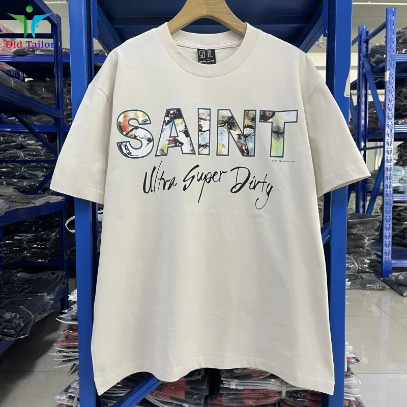 

SAINT 25SS TEE New Highest Quality Summer Mens Womens Letters Fashion Print Hip Hop Short Sleeve T-Shirt