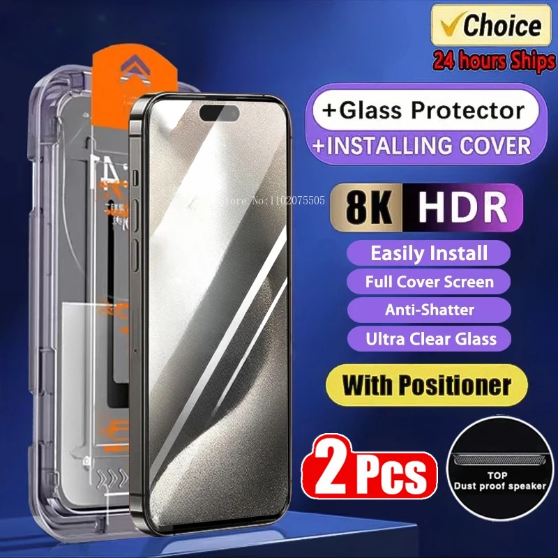 2Pcs Oleophobic Coating Dust free Installation Privacy Screen Protector For iPhone 15 14 13 12 11 Pro Max XS MAX XR Glass Film