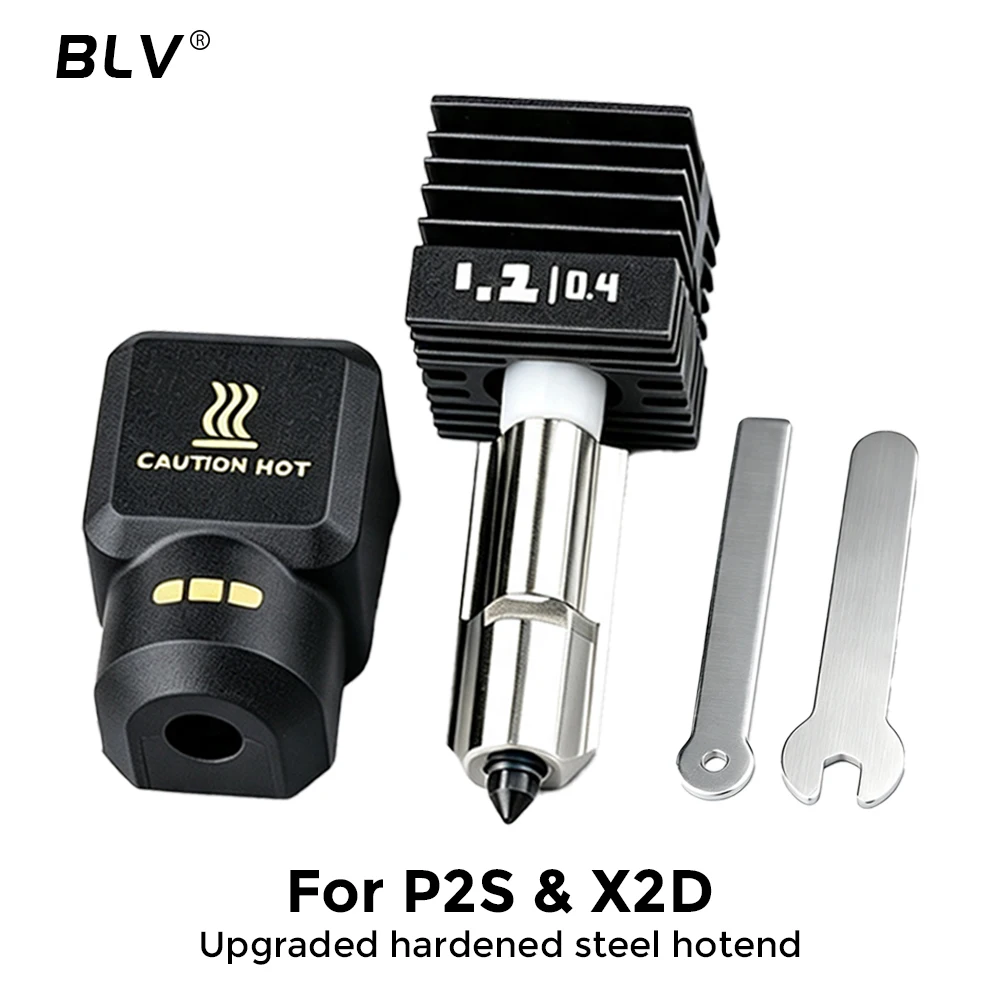 BLV®Upgraded Hotend Kit For Bambu Lab P2S X2D Detachable Hardened Steel Nozzle Ceramic Insulation Ring Hot End For Bambulab P2S