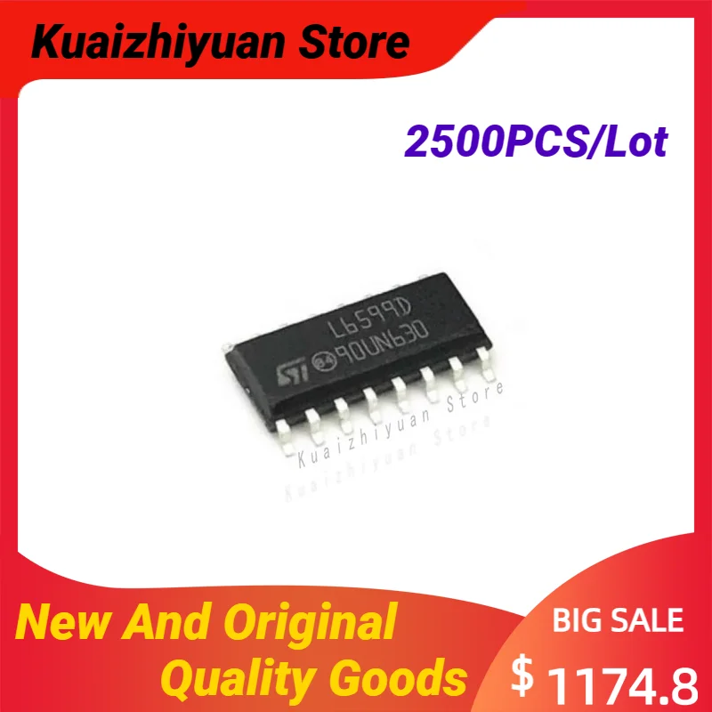 

2500PCS/Lot New And Original L6599D SOP16 L6599DTR SOP-16 High-Voltage Resonant Controller Quality Goods