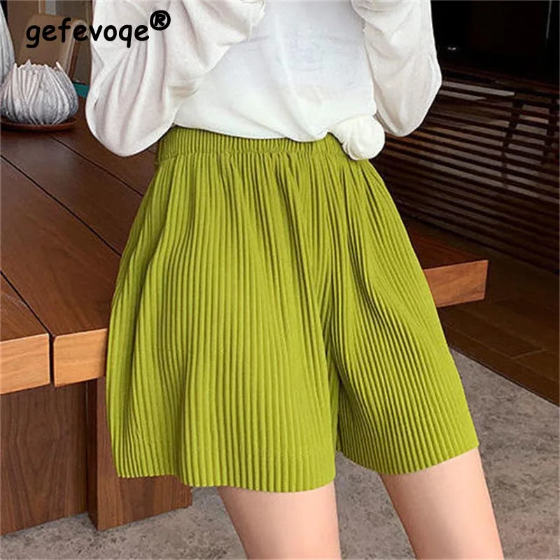 

Ladies Shorts Summer Solid Color Loose Short Pants High Waist Sportswear Female 2022 Clothing Casual Fashion Shorts For Women