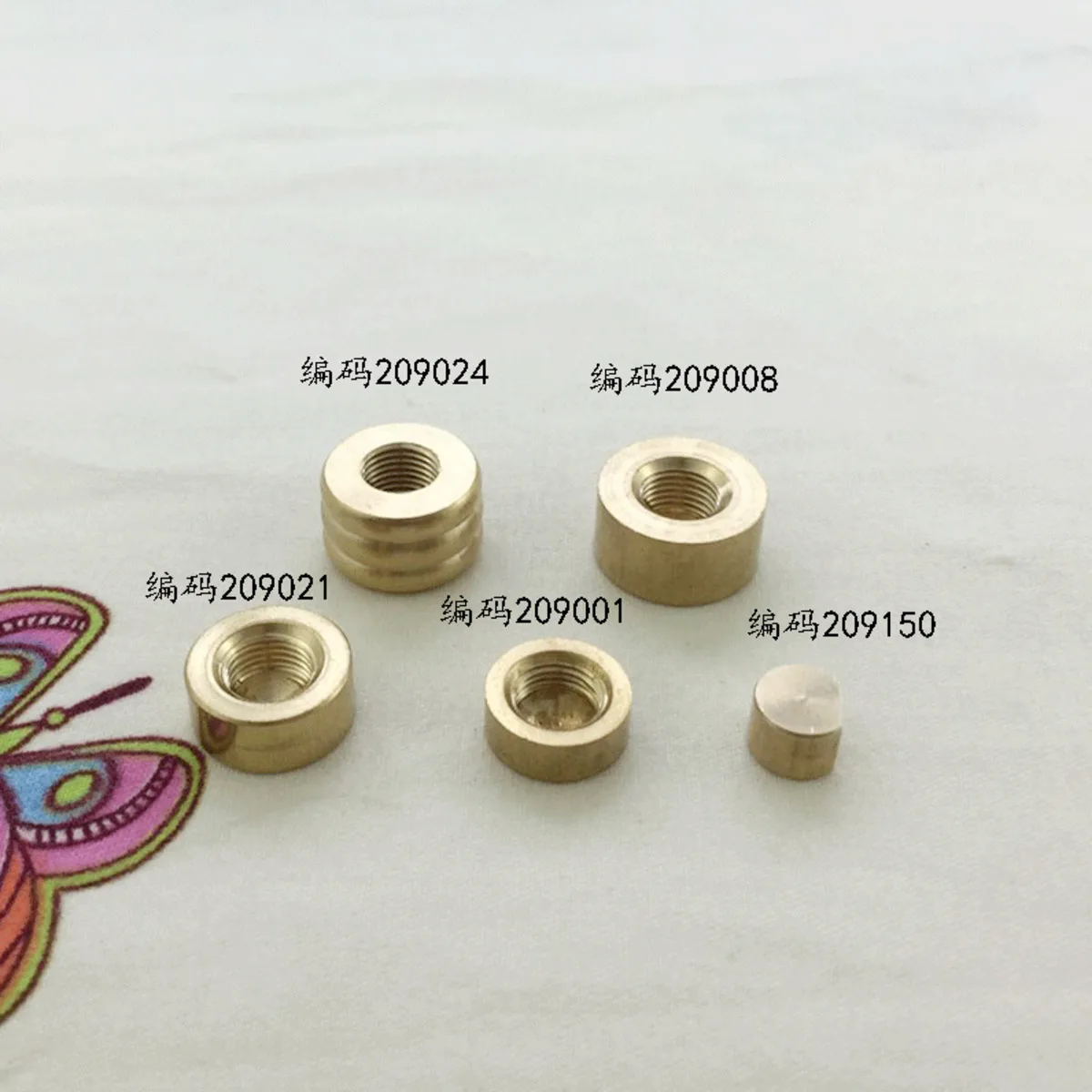 Brass Round Cap Gasket Straight Side Cap Tooth Head Sealing Cap Table Lamp Pendant Lamp Connection Hardware Accessories Lighting