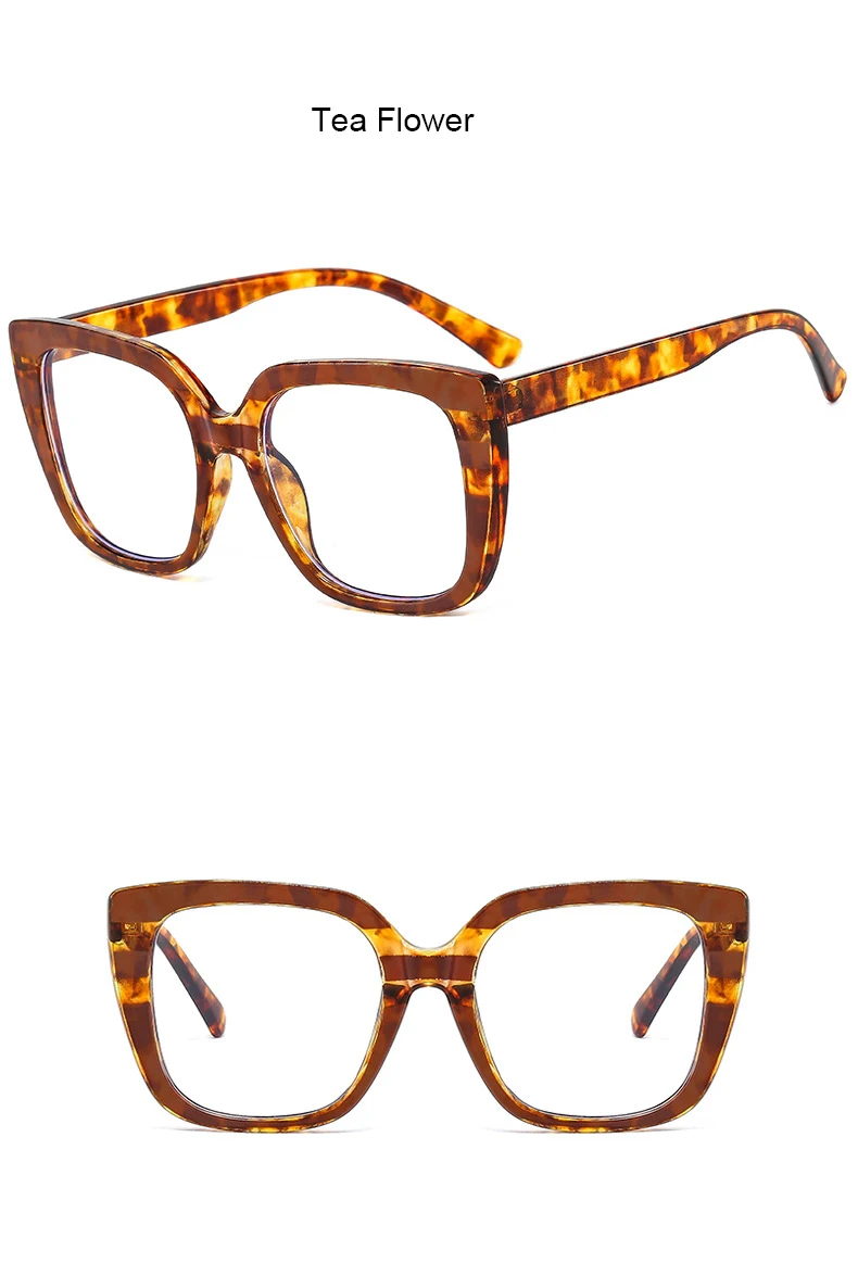 Mode Luxusmarke großen Rahmen Regenbogen übergroße quadratische Lesebrille Rahmen Frauen Brillen Presbyopie Brillen – Detail 13