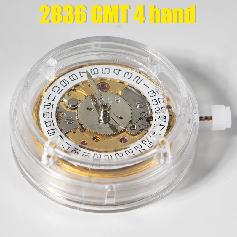 

4 Hands Watch Movement 25 Jewels 2836 Automatic Mechanical Watch Movement Date At 3 O'clock For ETA 2836-2 GMT Movement Watch