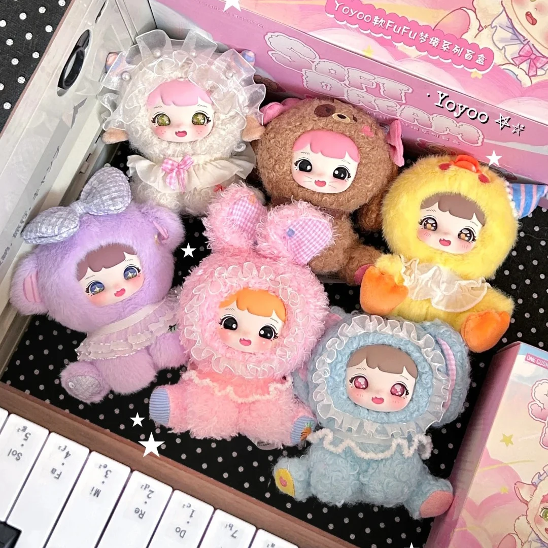 

Оригинальная виниловая глухая коробка Yoyoo Soft Dream Series Kawaii, плюшевая кукла, экшн-фигурка, загадочная коробка, сумки для кукол, подвески, подарки на день рождения