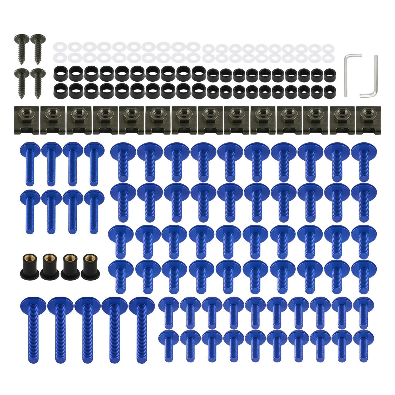 Motorradzubehör für YAMAHA YZF R1 R15 R25 R3 R6 R125 R15 R25 MT03 MT07 MT10 MT-09 MT-07 M5 M6 Schrauben- und Muttern-Set Bunt – Detail 17