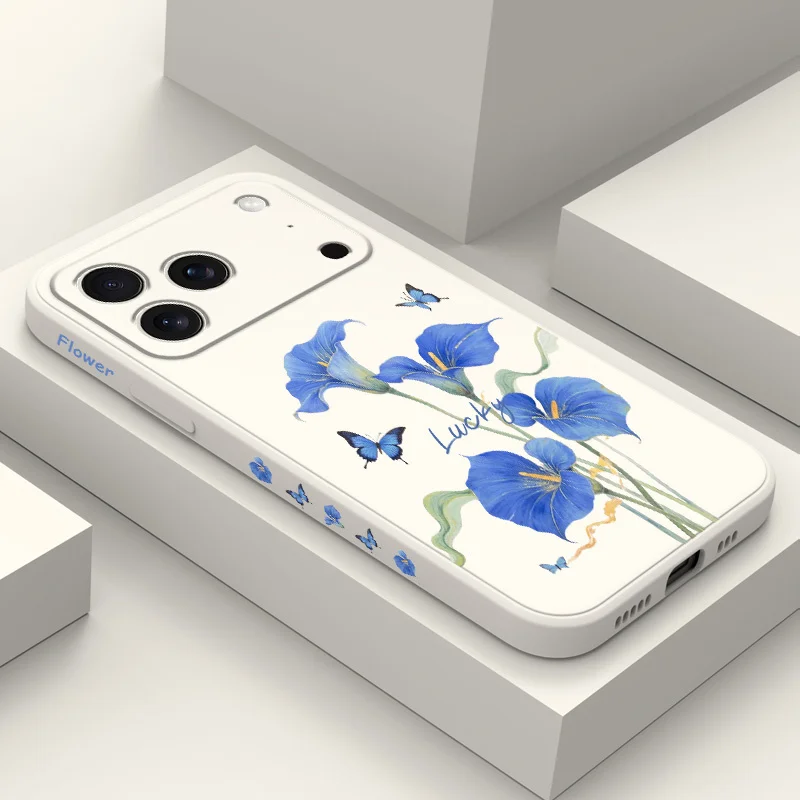 

Beautiful Irises Phone Case For iPhone 17 Air 16 16e 15 14 13 Plus Pro Max Mini Liquid Silicone Cover