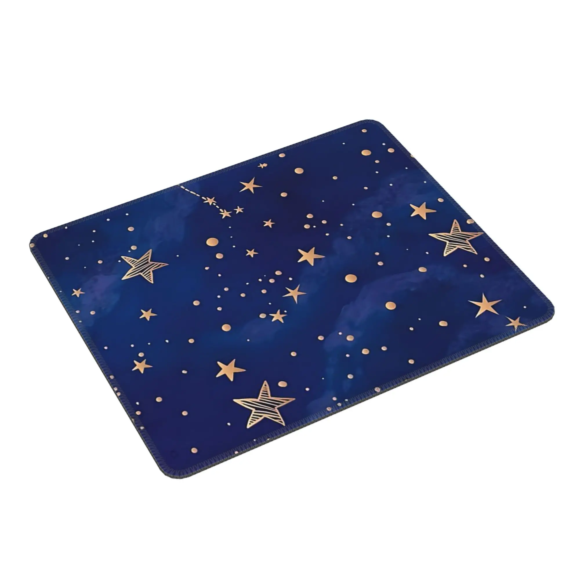 Navy Blue Sky and Stars Print Mouse Pad Computer Keyboard Mouse Mat Gaming PC Laptop Desk Mat Office Accessories Table Mats