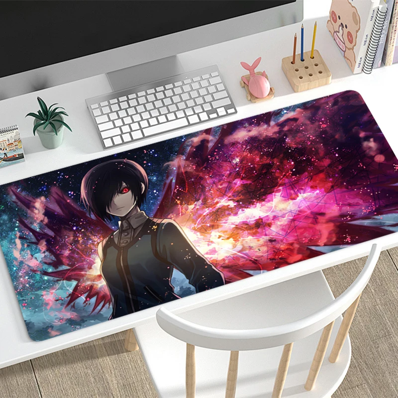 

Коврик для игровой мыши T-tokyo G-ghoul, аксессуары для офисной геймерской клавиатуры, настольный коврик, нескользящий коврик для ноутбука, большой коврик для мыши в стиле аниме для ПК