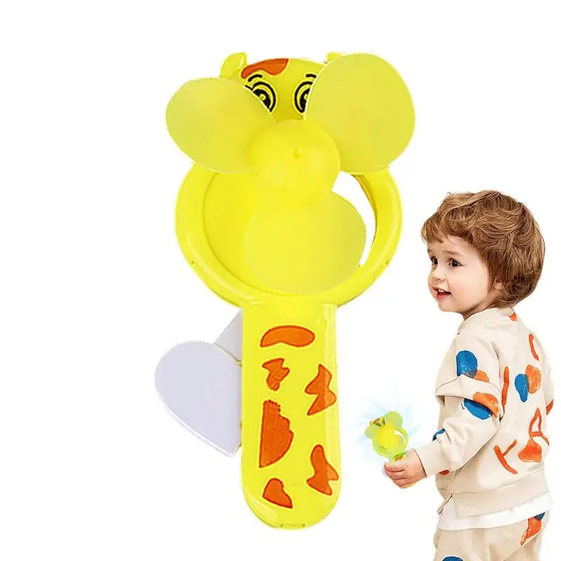 Kreskówka letni Mini przenośny wentylator nacisk dłoni podręczny ręczny zabawki dla dzieci na kemping na świeżym powietrzu