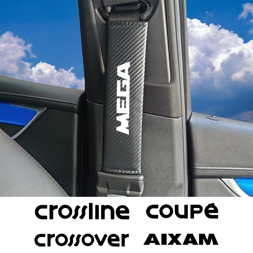 For Aixam MINAUTO Access GT Cross City Pack Sport GTO Coupe EVO GTI Premium Crossline Crossover Carbon Fiber Car Seat Belt Cover