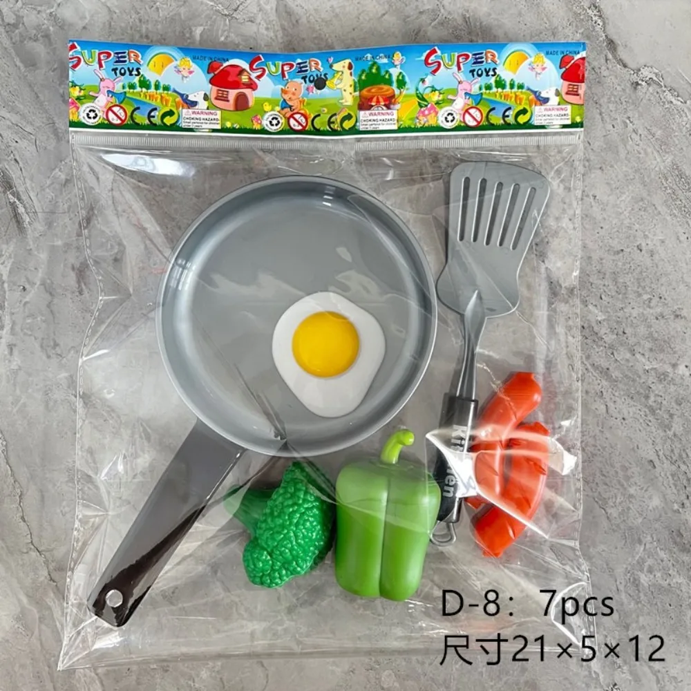 8 ชิ้นมอนเตสซอรี่จำลองของเล่นสเต็กผักขนมปังฮอทดอกเด็กครัวอาหารของเล่นปีใหม่ของขวัญการศึกษา