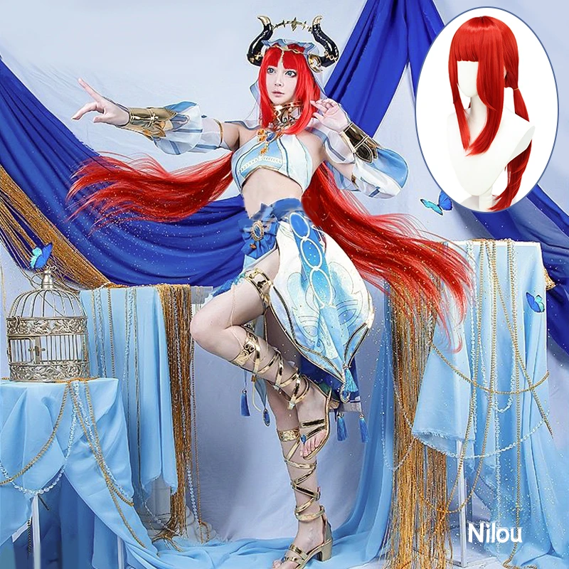 Nilou Cosplay Costume Genshin Impact Carnival Uniform Wig Anime Halloween Costumes Women Game