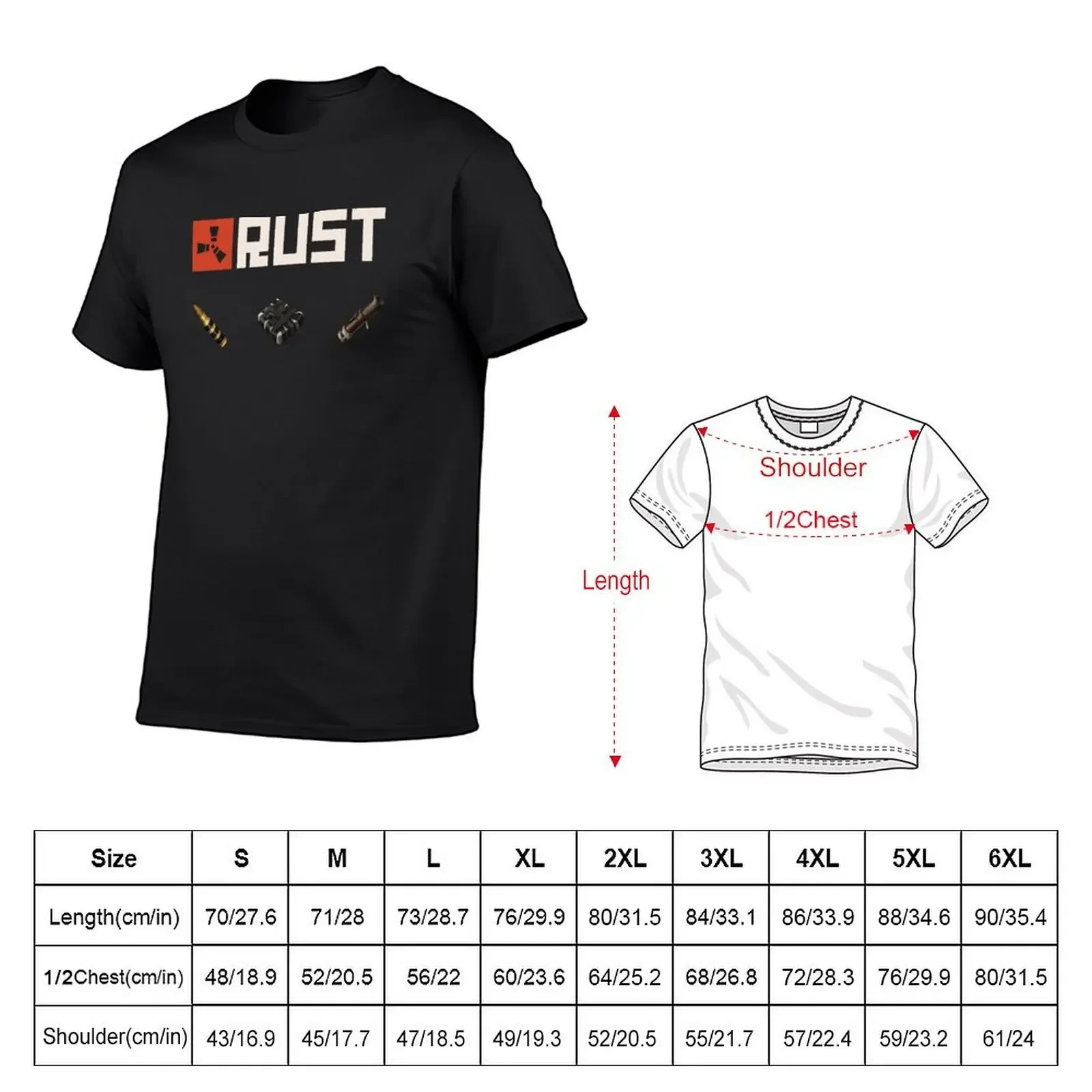 Rust Raid T-Shirt new edition hippie clothes Men's cotton t-shirt