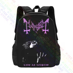 Mayhem Live In Leipzig Black Metal MayhemBackpack Large Capacity Travel Eco Friendly