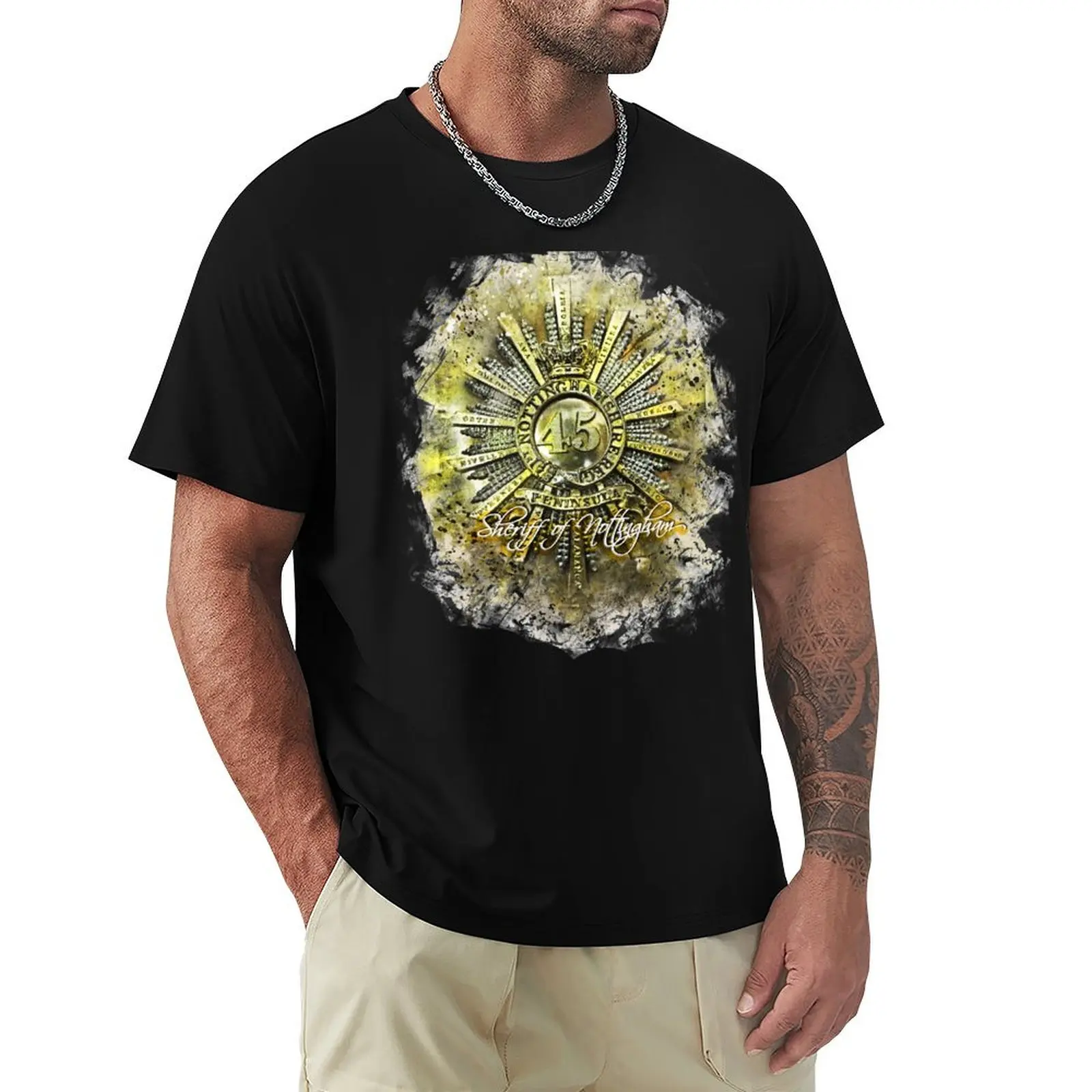 Camiseta con estampado de Sheriff of Nottingham, ropa de calle