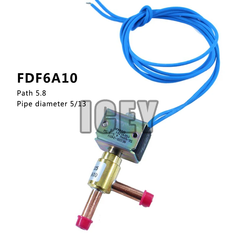 FDF-2A/3A/4A/6A/8A normally closed mini -flow Copper refrigeration system right angle 2-way valve solenoid valve AC220V