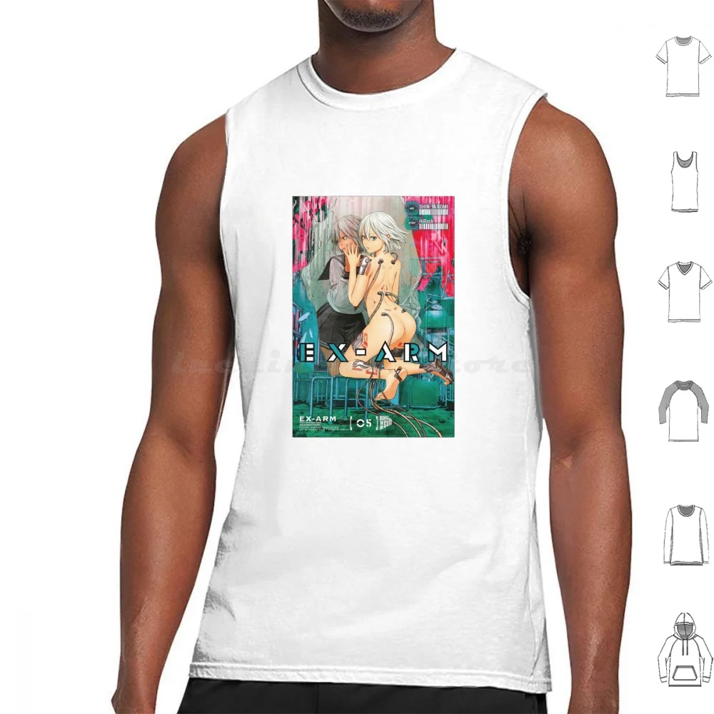 Robot Sexy Tank Tops Print Cotton Anime Trend Cute Sexy Manga Popular Ex Boobs Hentaii Kawaii Aesthetic Arm Sex Hot Waifu