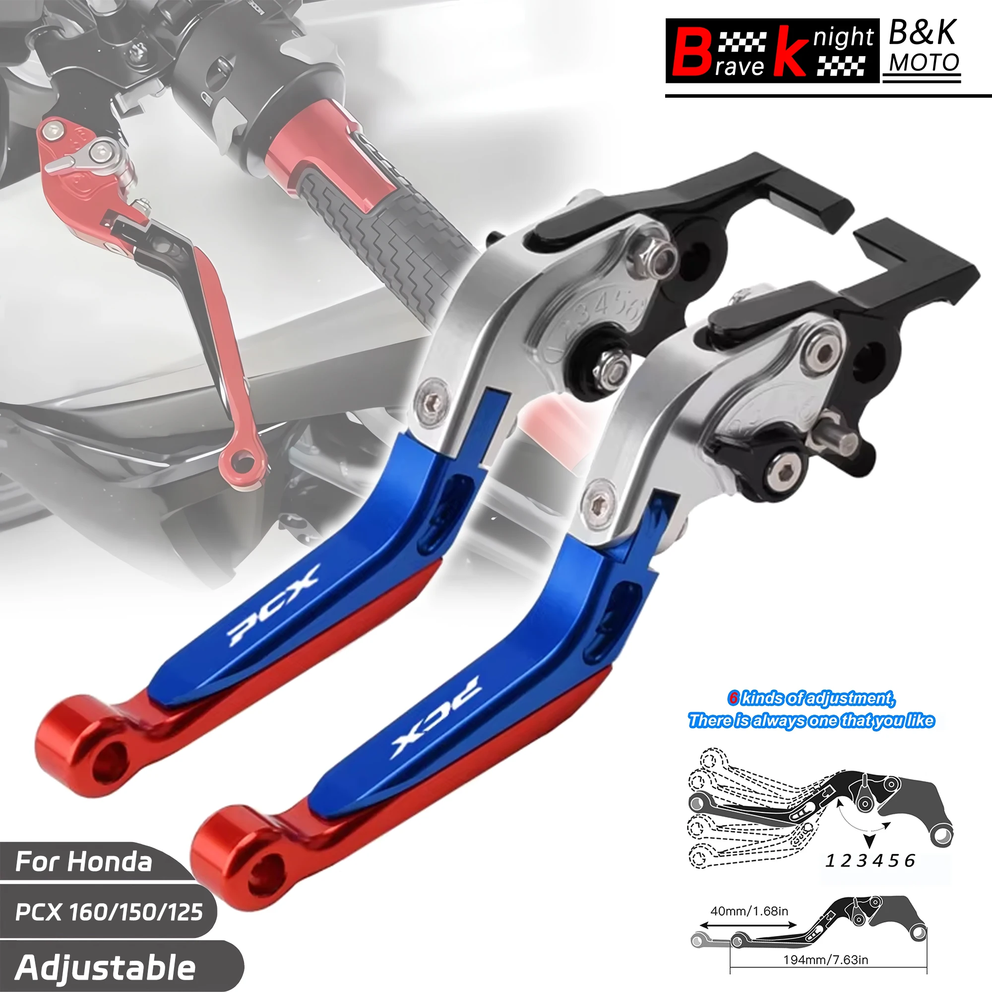 

For HONDA PCX 160/150/125 2022-2024 Adjustable Folding Extendable Brake Clutch Levers Motorcycle Accessories for honda pcx160
