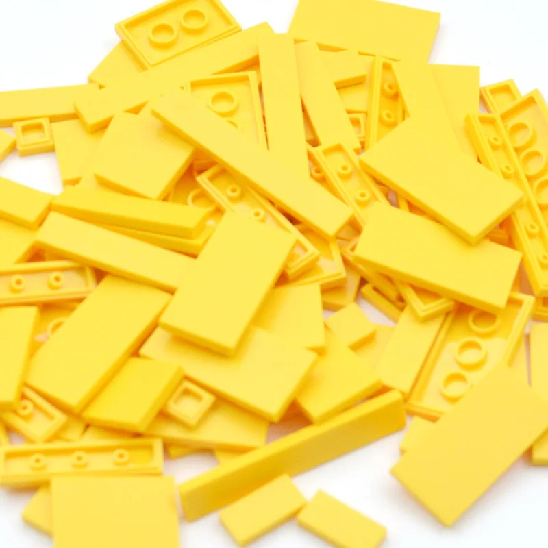 150 STKS DIY Model Gladde Dunne Bouwstenen MOC Veelkleurige Speelgoed Onderdelen Bulk Figuren Platte Tegel Bakstenen Educatief Kinderen Speelgoed