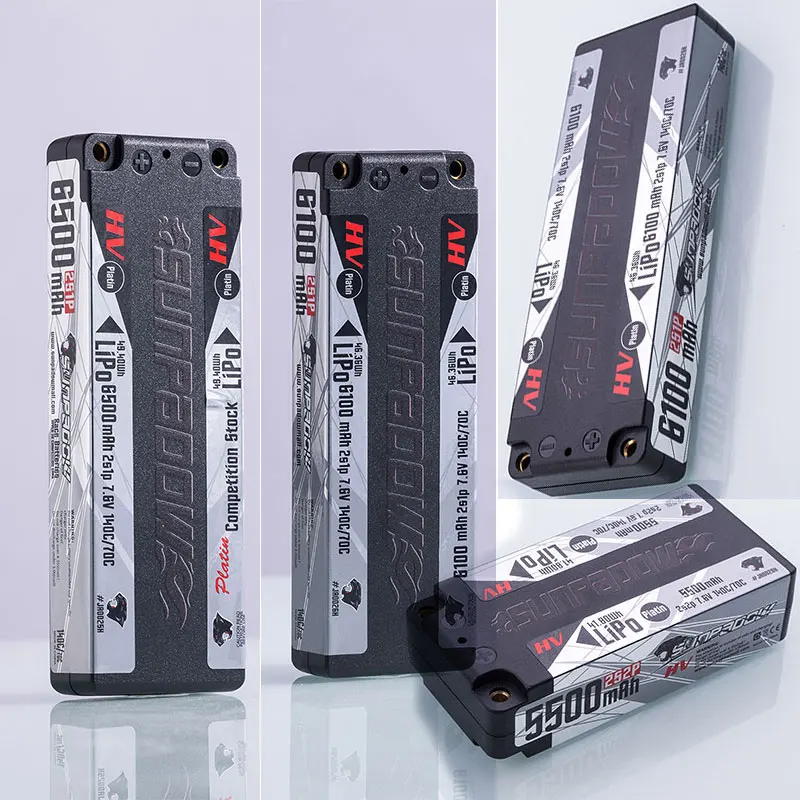 Sunpadow Lipo 4600 6500 9800 mAh RC Model Car Platinum Platin HV Hard Case Competition B attery 140C