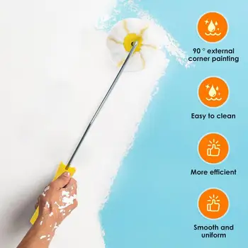 เครื่องมือลูกกลิ้งมุม Drywall ลูกกลิ้งมุม Drywall เครื่องมือวาดภาพมุม เครื่องมือวาดภาพมุม ลูกกลิ้งทาสีขอบถัง สี Edger