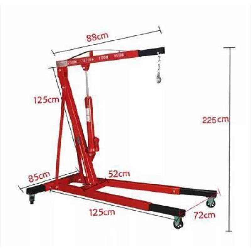 Folding crane Hydraulic car engine Hanger engine Lifting crane 2 tons crane jack