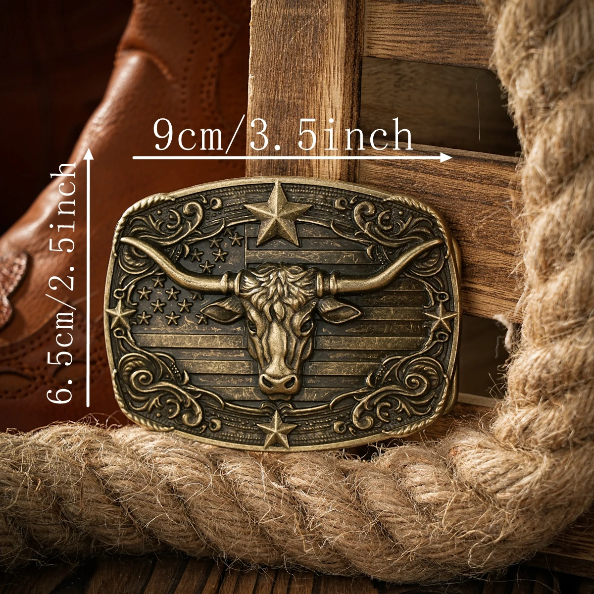 Western Style Plate Buckle Belt Buckle The First Belt Buckle