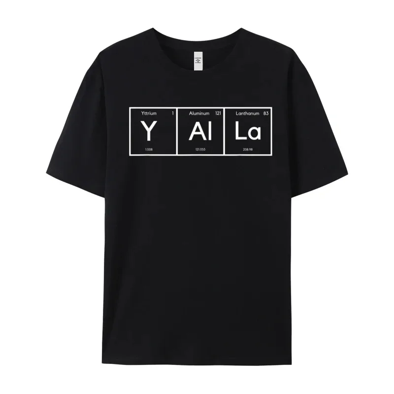 Hip Hop Youth Tops & Tees Yalla Funny Arabic Lebanese Word Print T Shirts Combed cotton Short Sleeve Casual Tee-Shirts Crewneck