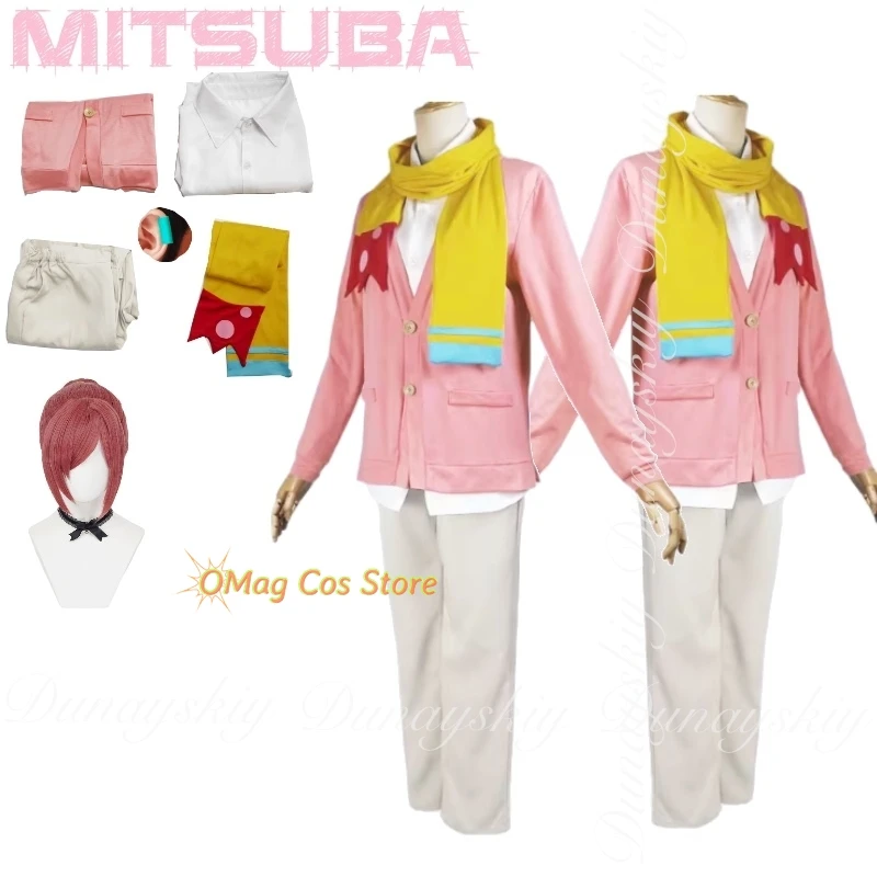 

Toilet-bound Hanako-kun Anime Mitsuba Cosplay With Pink Wig And Clothes Scarf Hobby Photography Cosplay Costume Anime All Of Set