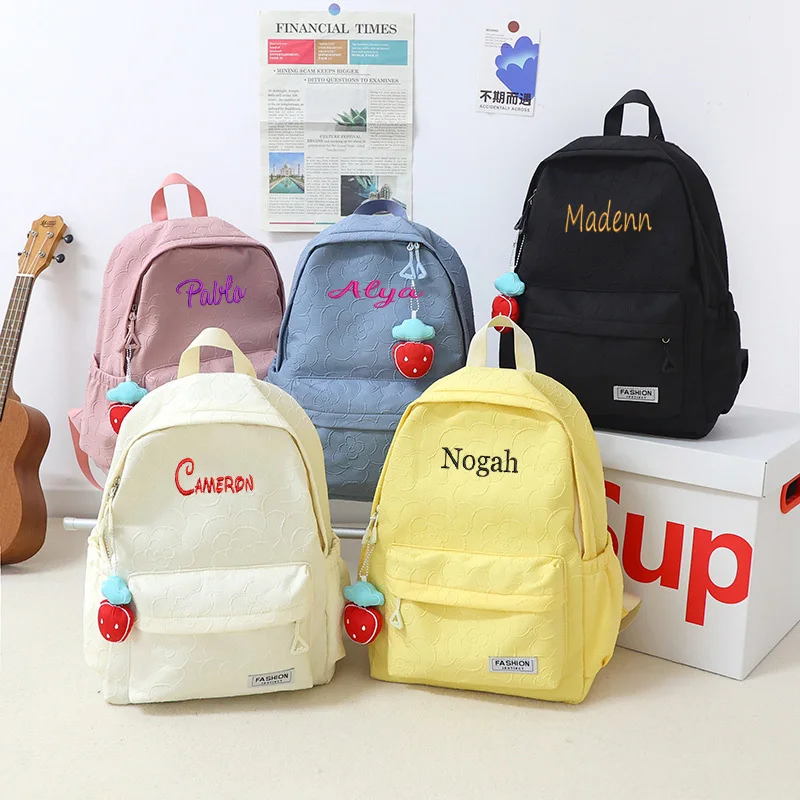 Personalized customized backpack for female high school students, men's college style, simple backpack for Sen series