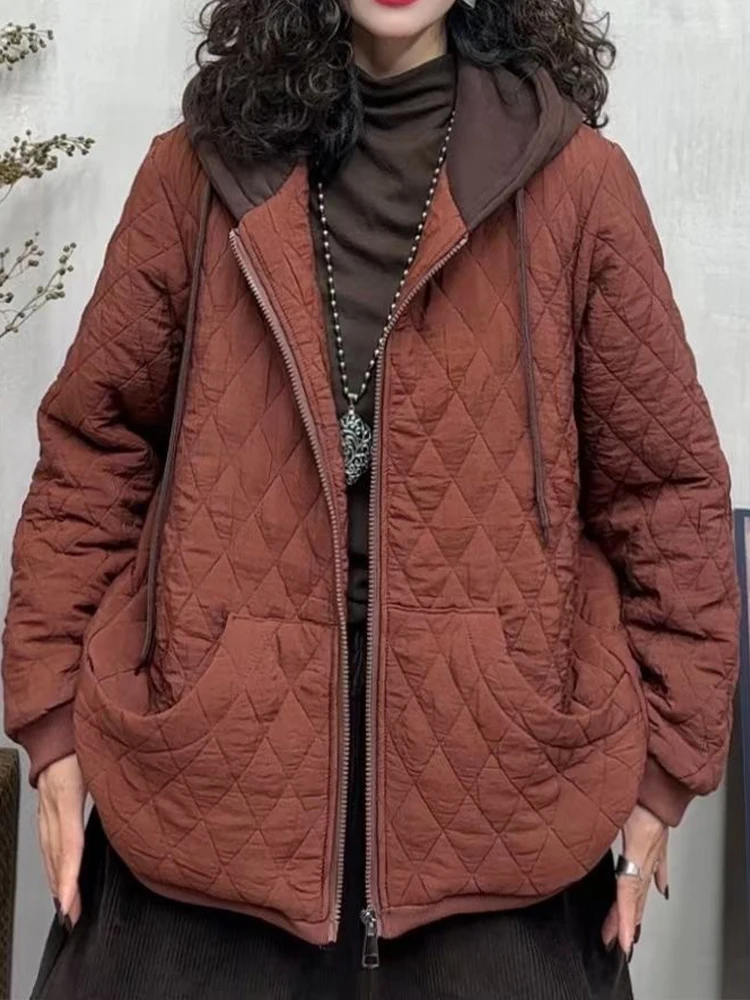 Max LuLu Winter Padded Thicken Warm Womens Parkas Luxury Vintage Leisure Jeackets Cotton Big Size Loose Classic Warm Ladies Coat