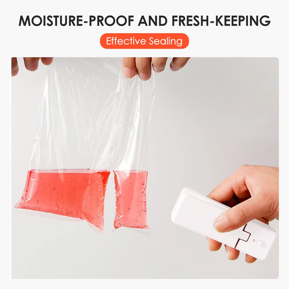 Mini Electric Thermal Plastic Bag Sealer Portable Bag Sealing Machine Hot Bond Food Packaging Sealer Packer USB Rechargeable