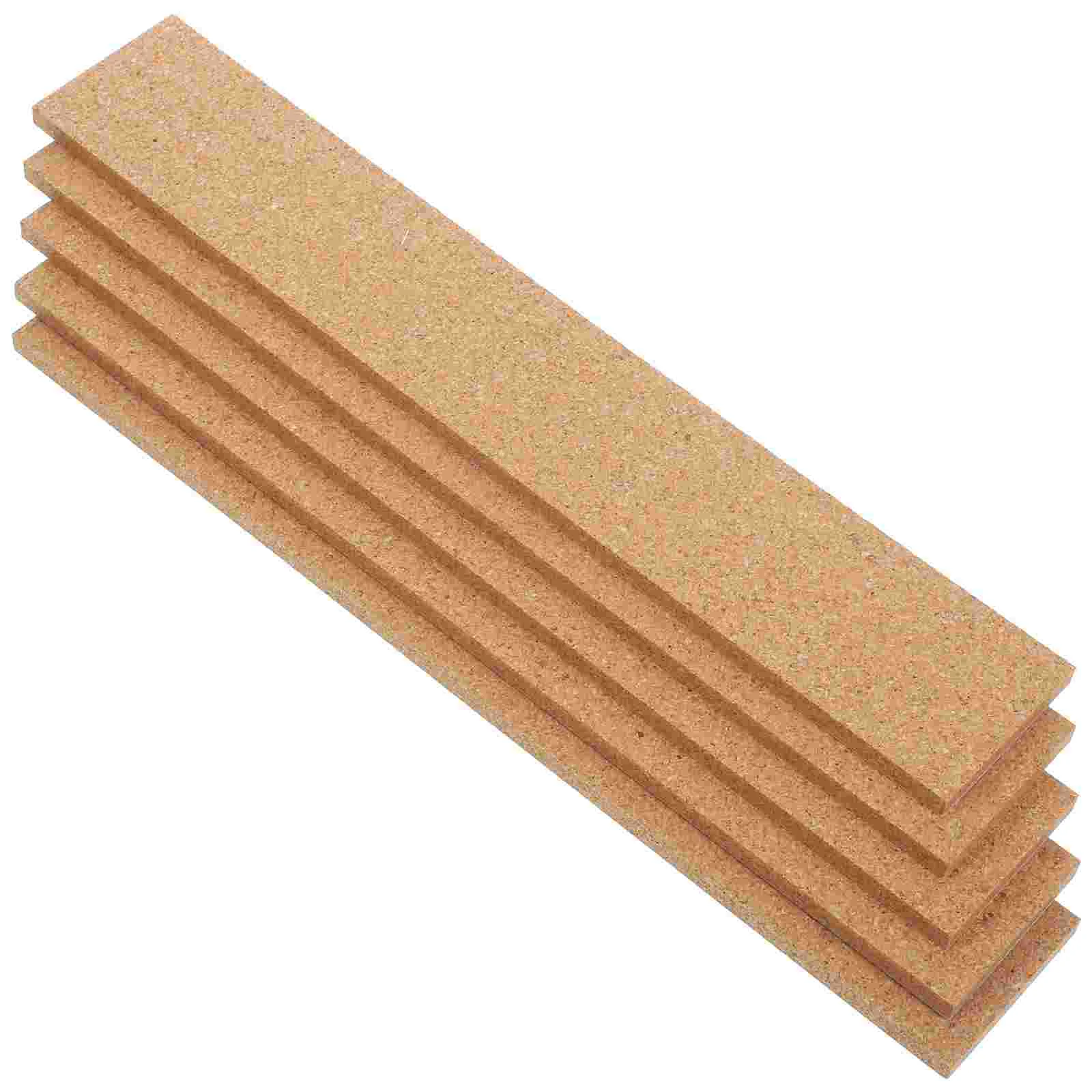 

5 Pcs Cork Board Frameless Bulletin Strip Memo Strips Small Bar Wall Tiles for Walls Office