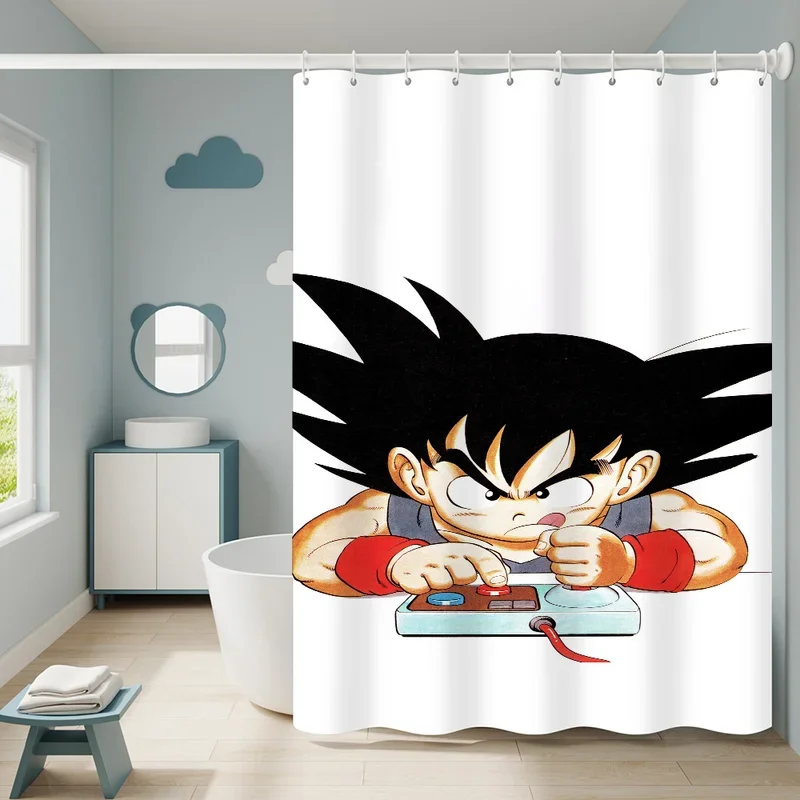 Curtains for Bathroom Shower Curtain D-dragonball-l Accessories Bath Waterproof Fabric Set the Anti-mold Opaque Washable 180x200