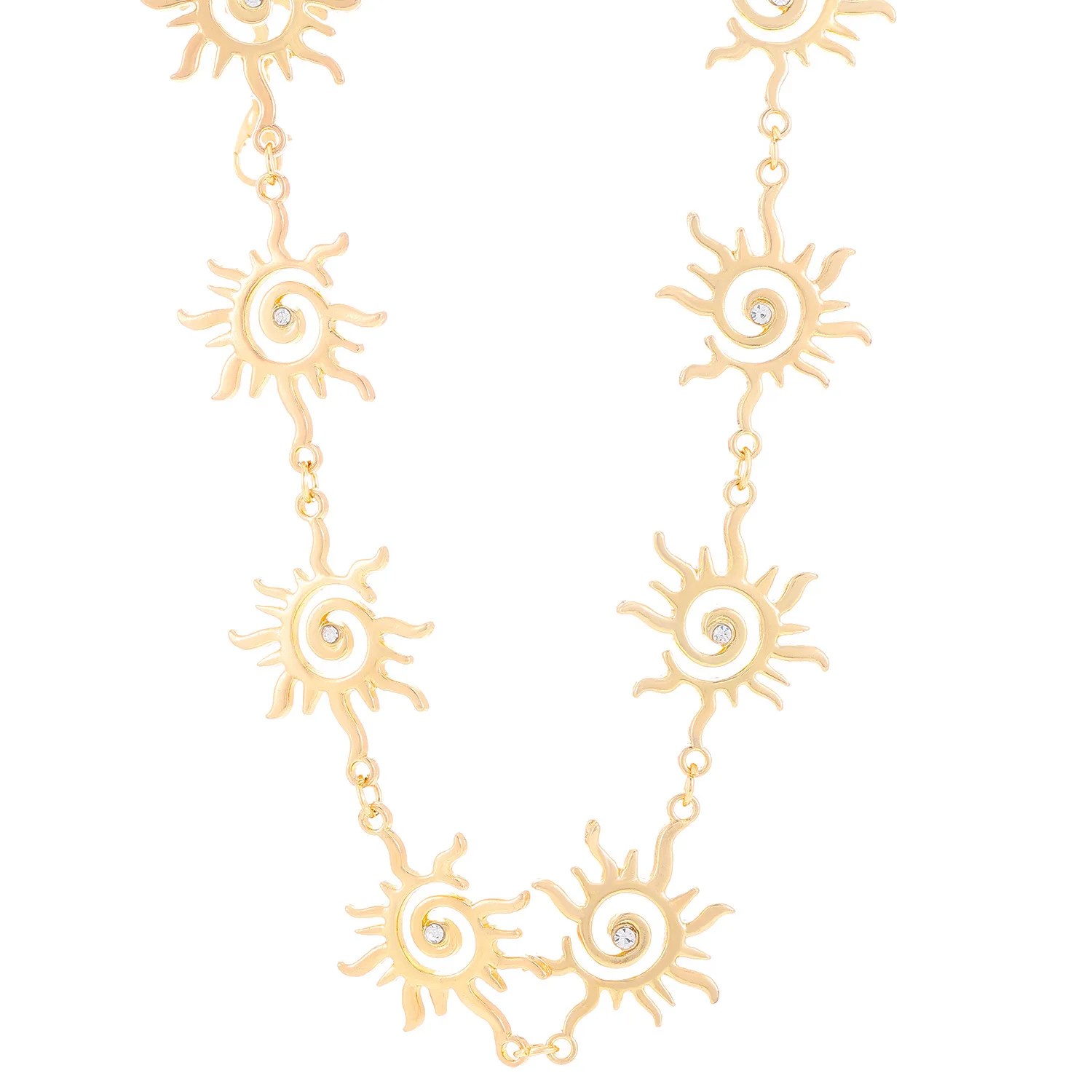 قلادة ذهبية اللون للنساء ، وصلة شمسية ، سبيكة مثيرة ، قلادة قصيرة ، مجوهرات ساحرة ، اتجاه حديث ، إبداعي ، كل المطابقة ، #6