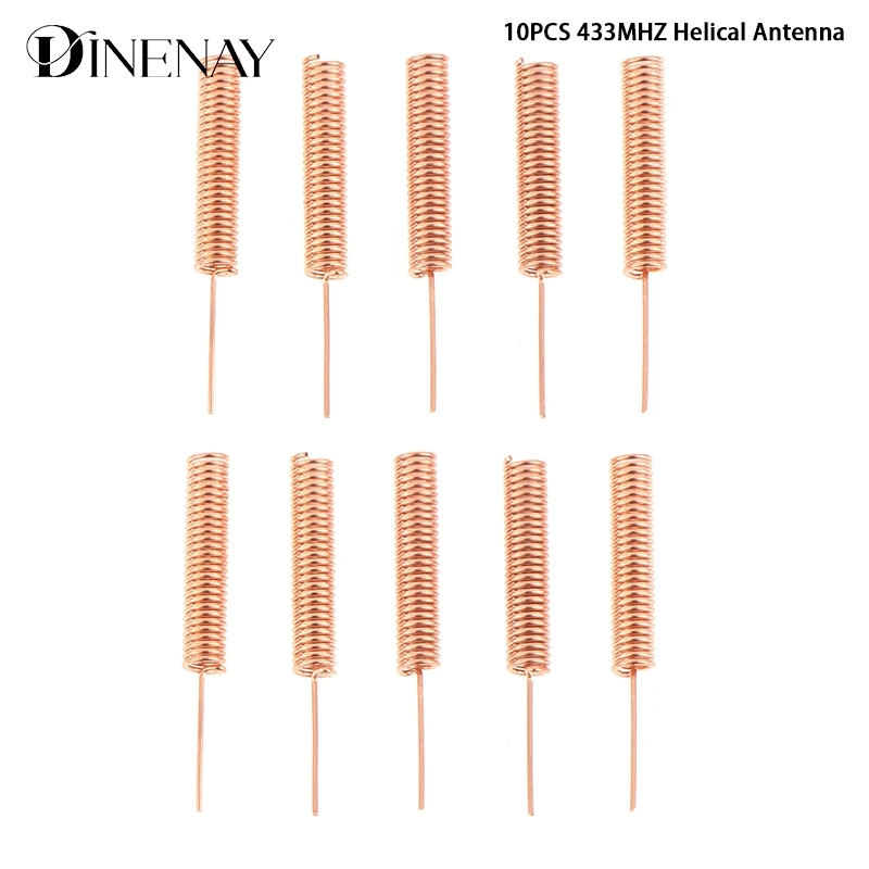 10Pcs 433MHz Antenna Pure Copper Spring Helical Antenna Omni Signal Booster Receiver for Router Helical Antenna