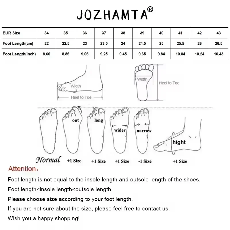 JOZHAMTA 2025 stivaletti da donna stivaletti occidentali in pelle Cowboy autunno inverno scarpe retrò donna Office Lady taglia 33-40