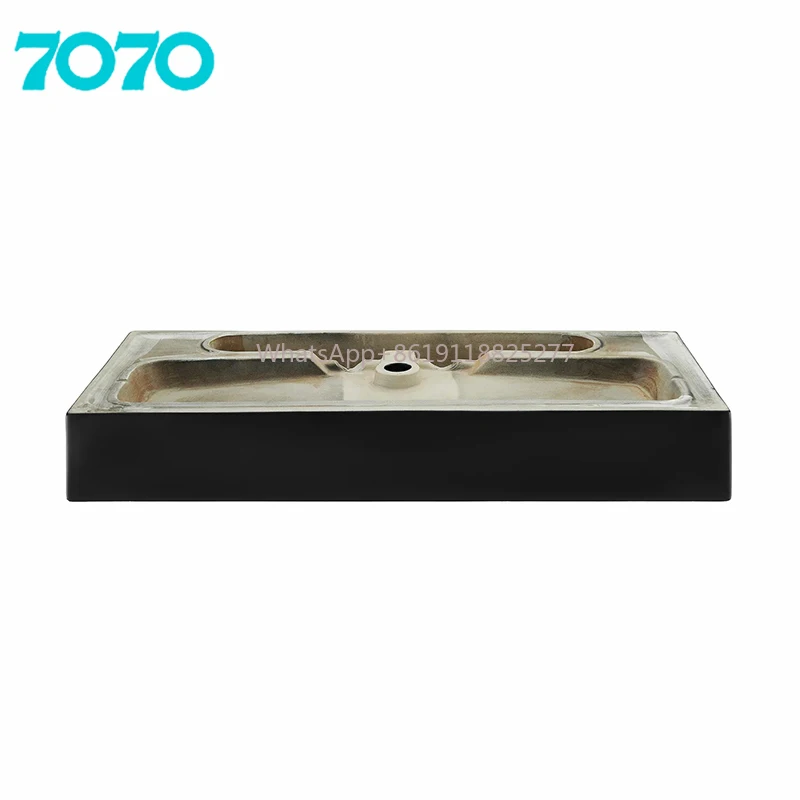 

Bathroom Vessel Sink Flat Ramp Sink Black Ceramic Wall Hung Basin For Bathroom Stylish Colorful Rectangular