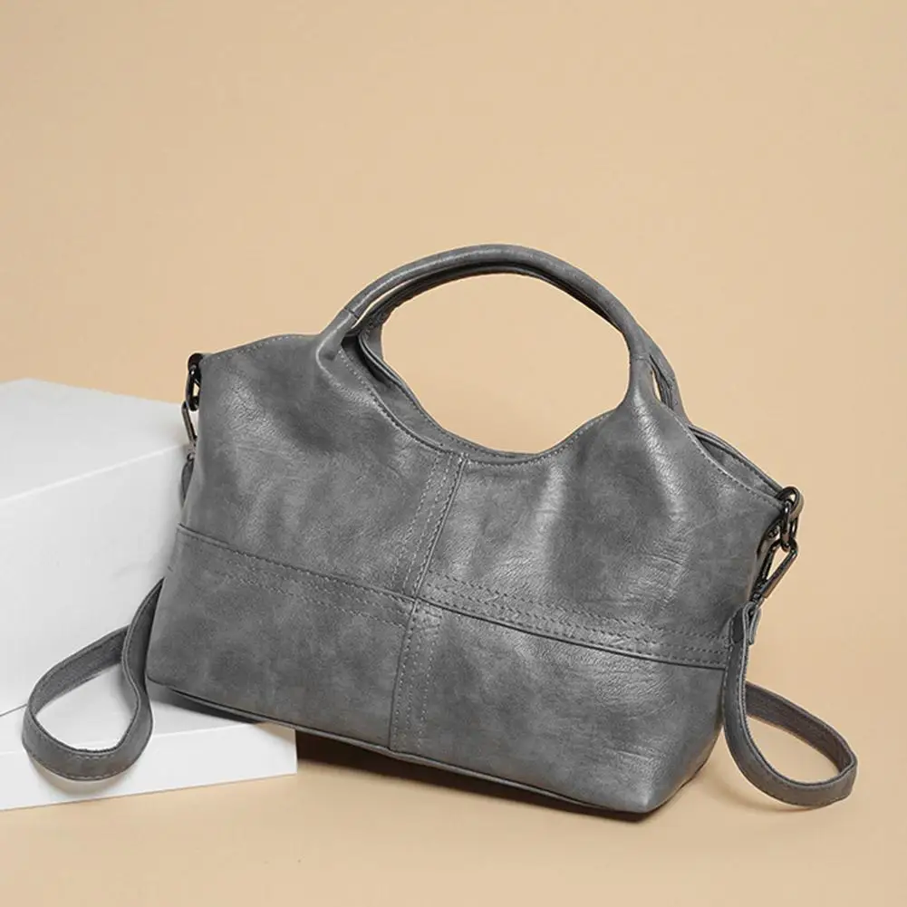 

New PU Leather Lightweight Crossbody Bag For Women Large Commuter Shoulder Satchel Soft Strap Work & Travel Tote Purse W4M7