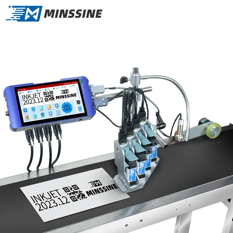New Automatic Online Inkjet Printer Batch Number Coding Production Line Machine Tij Plate Type